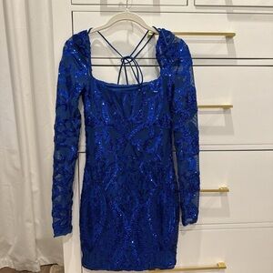 Lucy in the Sky Royal Blue Sequin Dress